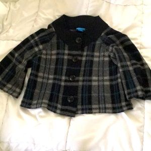 White + Warren 100% Cashmere Sweater black plaid